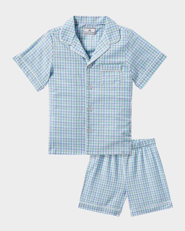 Boy's Spring Gingham Two-Piece Set, Size 6M-14